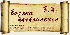 Bojana Markovčević vizit kartica